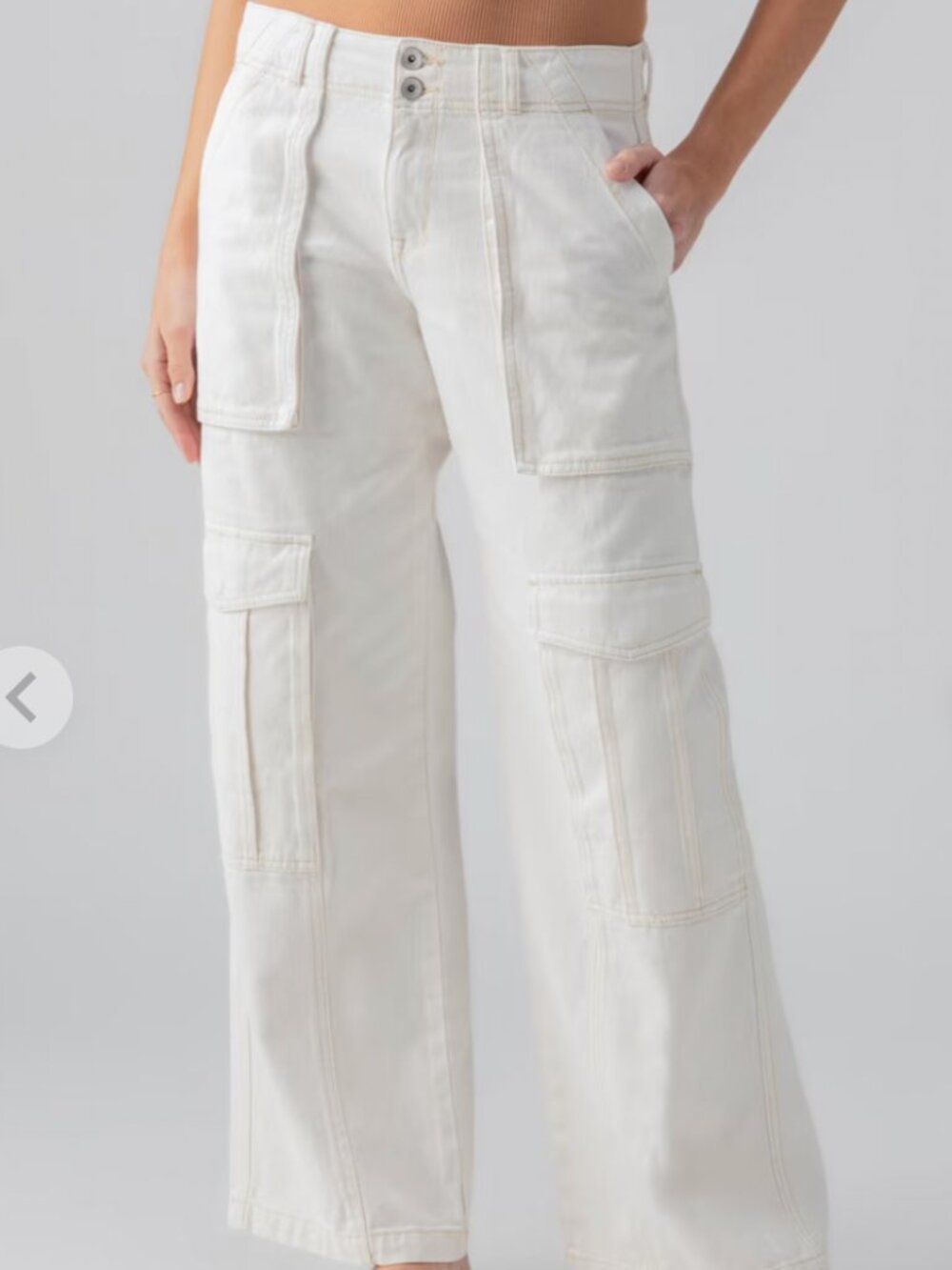 Sanctuary Level Up Standard Rise Denim Cargo Pant